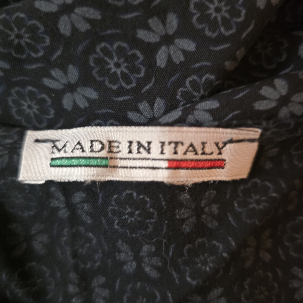 Made In Italy Navy Patterned Kimono Cardigan - Picture 4 of 5